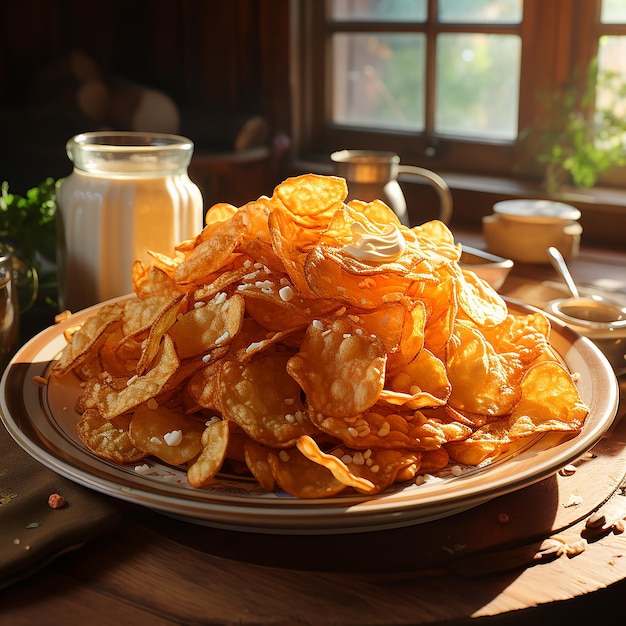 patatas fritas en un plato