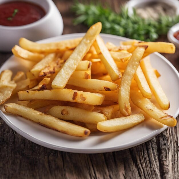 Patatas fritas en un plato