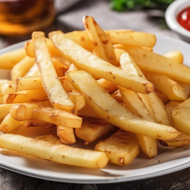 Patatas fritas en un plato