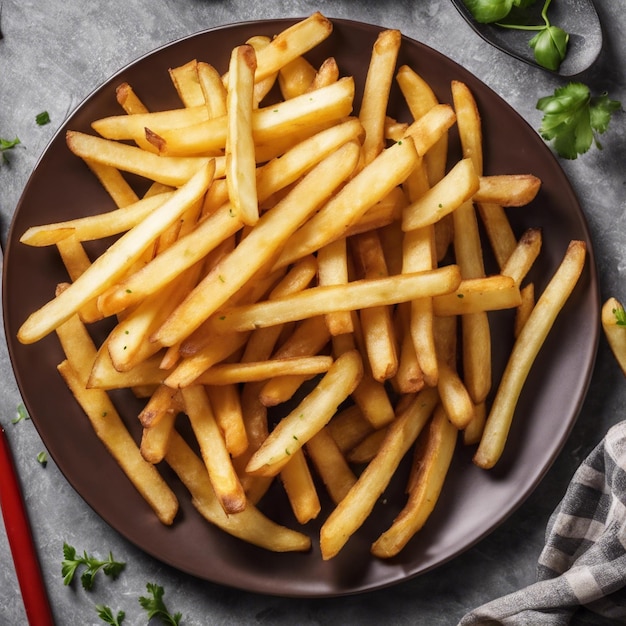 Patatas fritas en un plato