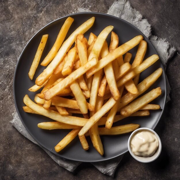 Patatas fritas en un plato