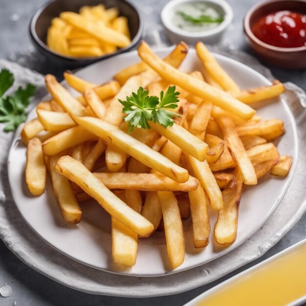 Patatas fritas en un plato