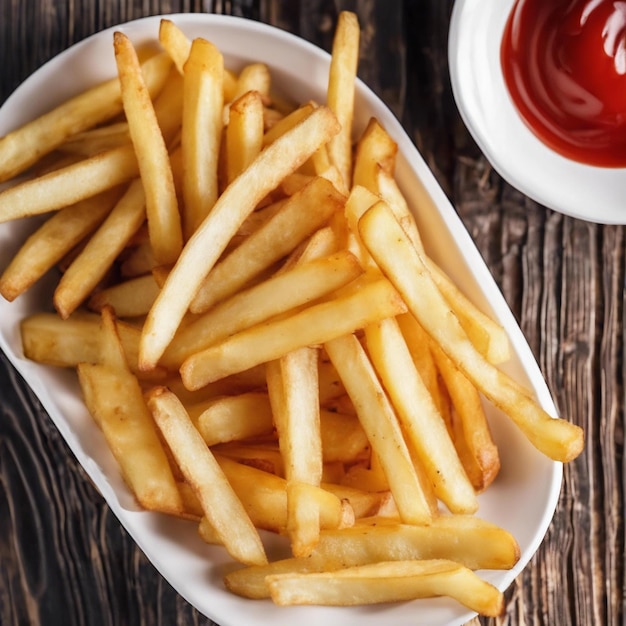 Patatas fritas en un plato