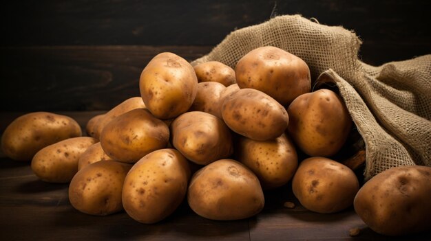 Foto patatas marrones rojas orgánicas crudas