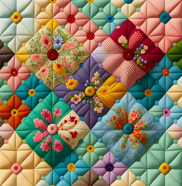 Patchwork Textile Sarilmak mehrfarbiger HintergrundxA