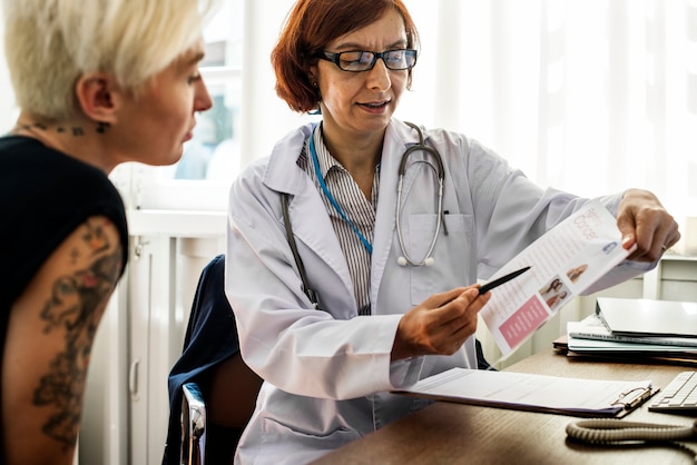 Patient trifft einen Doktor