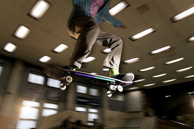 Patinador en el aire