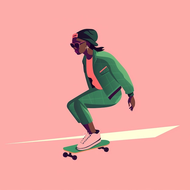 patinador de ilustración vectorial