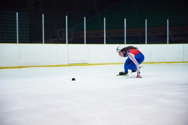 Foto patinaje de velocidad