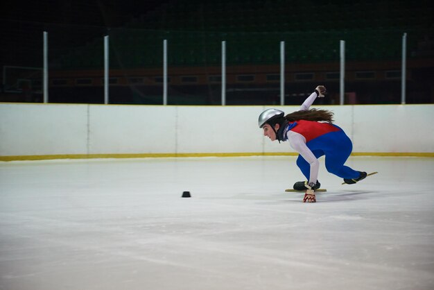 Foto patinaje de velocidad