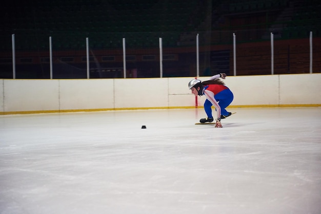 Foto patinaje de velocidad