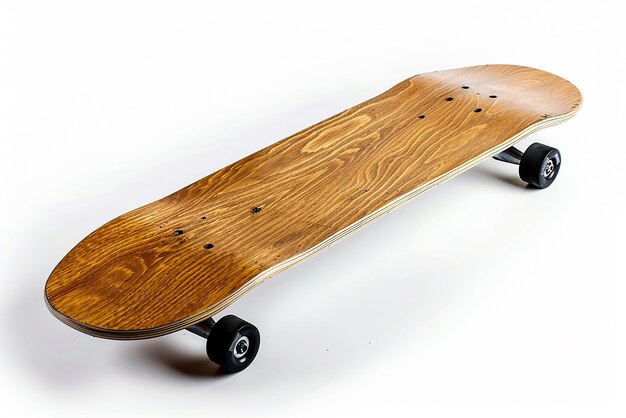 Foto una patineta de madera con una patinetta de madera en ella