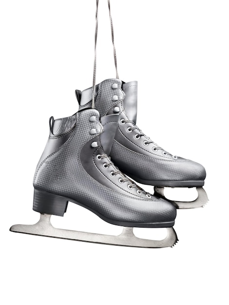 Patins artísticos isolados em branco