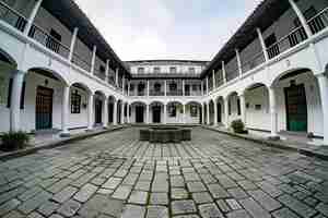 Foto el patio frontal de la era colonial