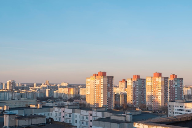 Patios de Minsk desde arriba