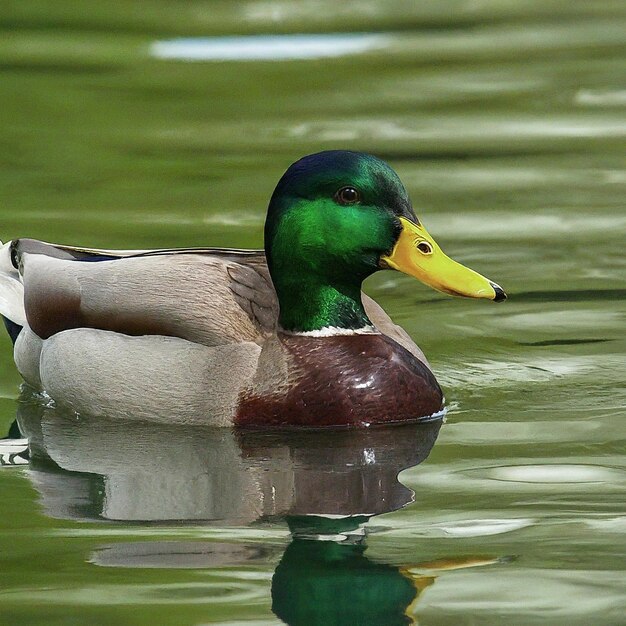 El pato en el agua es un símbolo de la resiliencia de la naturaleza.