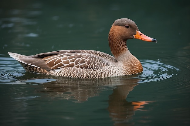 pato en el agua