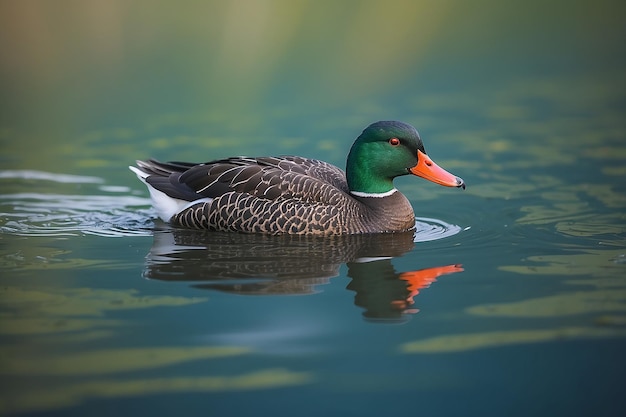 pato en el agua