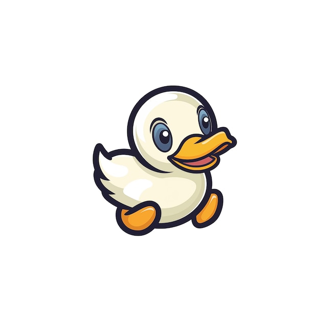 pato aislado en un fondo blanco