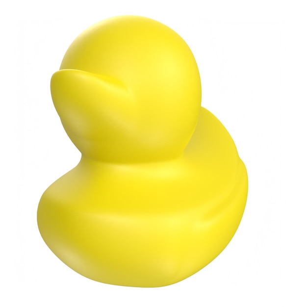 Un pato amarillo con la palabra pato en él