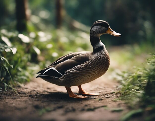 Foto un pato cerca del agua