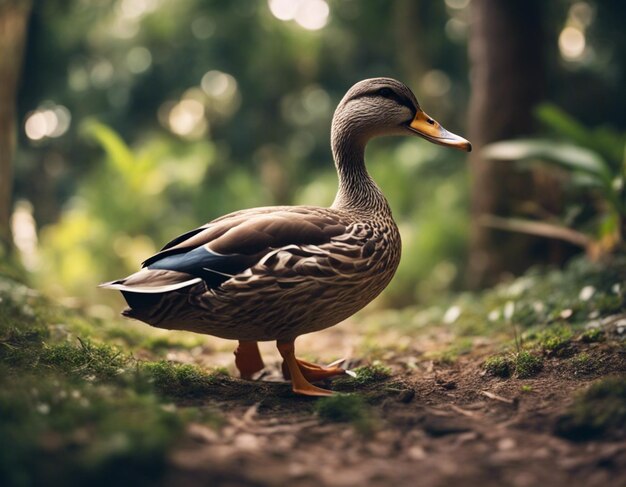 Foto un pato cerca del agua