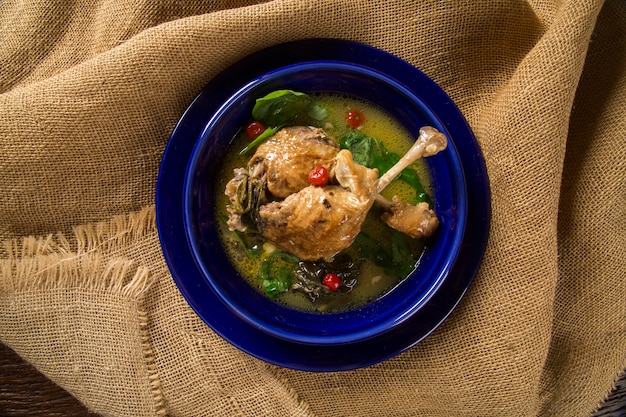 Foto pato com molho de tucupi e pimenta - prato tradicional brasileiro