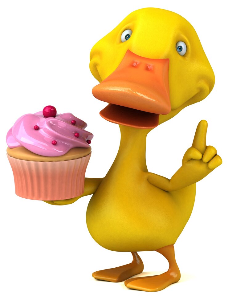 Foto pato divertido - ilustração 3d