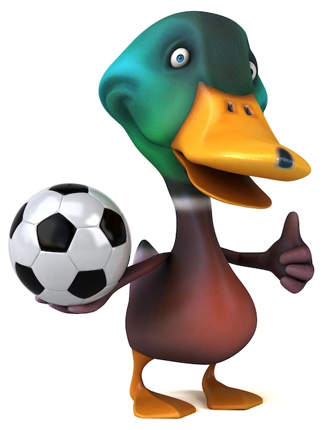 Pato divertido - ilustração 3D