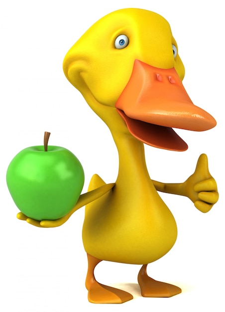 Pato divertido - ilustração 3D