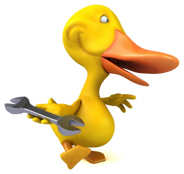 Pato divertido - Ilustración 3D