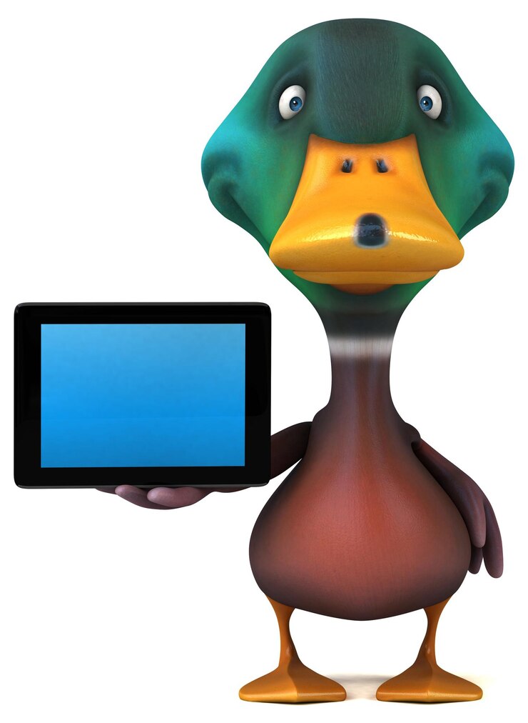 Foto pato divertido - ilustración 3d