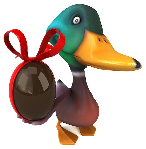 Pato divertido - Ilustración 3D