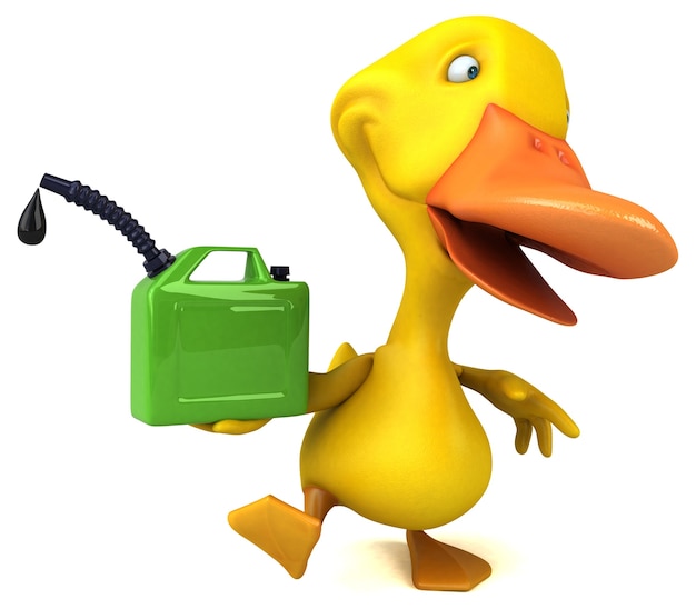 Pato divertido - personagem 3D
