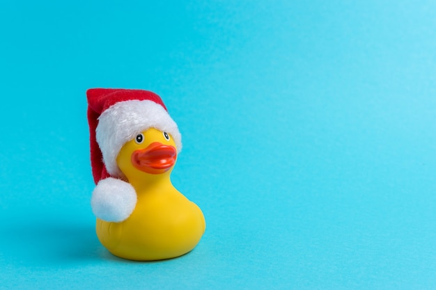 Pato de goma con gorro de Papá Noel