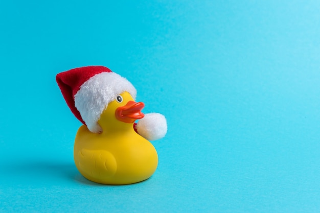 Pato de goma con gorro de Papá Noel