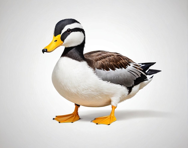 un pato con un pico amarillo