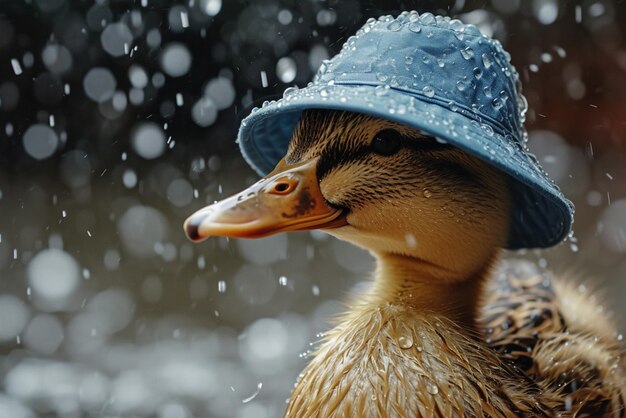 Pato con un sombrero