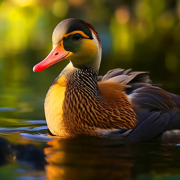 Un pato vadeando en el clima