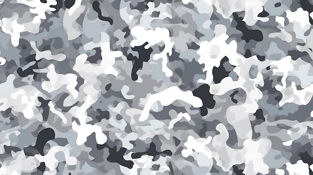 Patrão de camuflagem militar de caça ou paintball com textura áspera sem costura em preto escuro Generative Ai