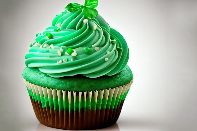 Patrick39s day cupcake de comida deliciosa verde Generative Ai