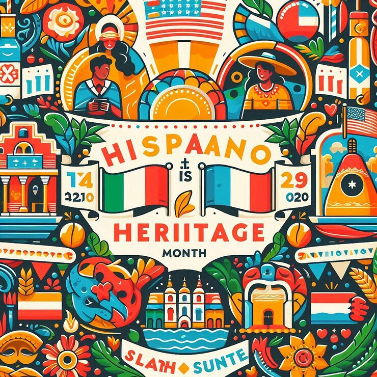 Foto patrimônio hispânico mês de arte padrão huichol conceito de fundo mexicano setembro mexico l