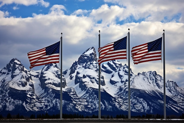 Patriótico Picos Bandera estadounidense imagenes