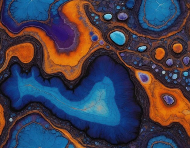 patrón abstracto azul y naranja