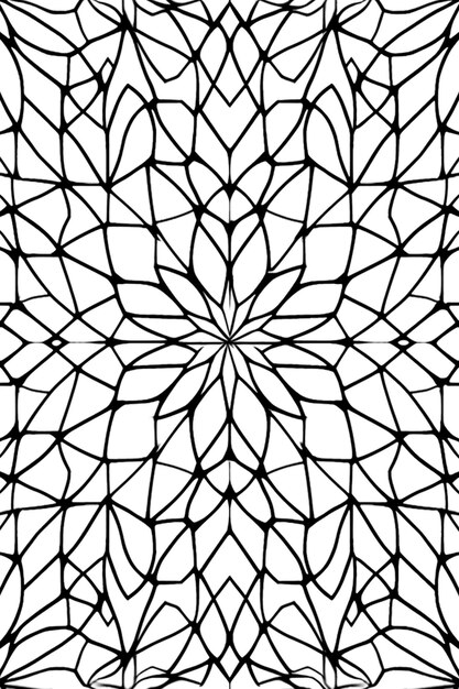 un patrón abstracto en blanco y negro de líneas y formas generativas ai