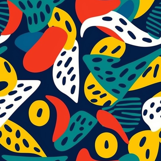 un patrón abstracto colorido con muchas formas generativas ai