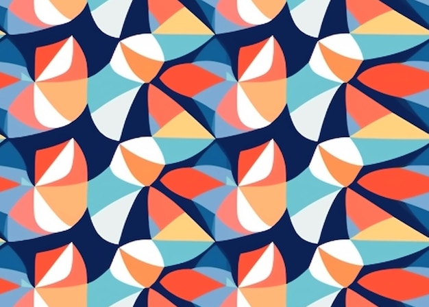 Un patrón abstracto colorido con muchas formas generativas ai