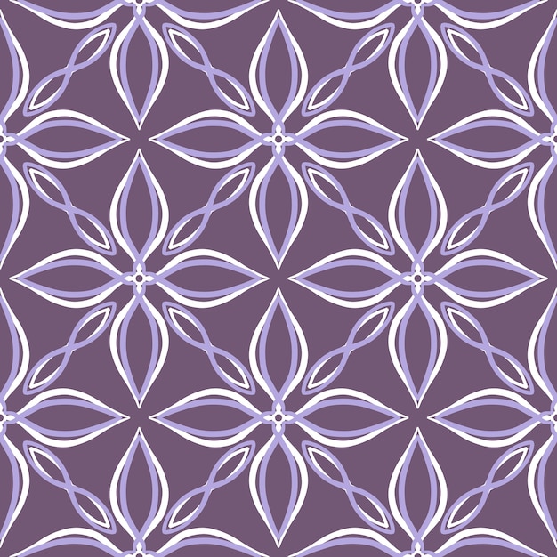 Patrón abstracto sin costuras con adorno de encaje ornamental de azulejos con motivos de mosaico. Textura para impresión, tela, textil, papel pintado.