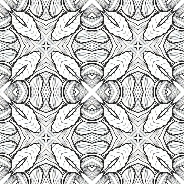 Patrón abstracto sin costuras en colores blanco y negro