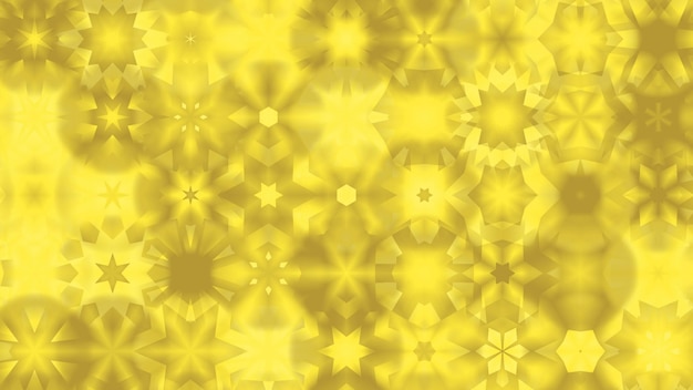 patrón abstracto con un fondo amarillo con copos de nieve